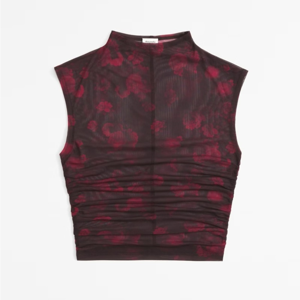 Abercrombie Mesh Mock Neck Top